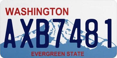 WA license plate AXB7481