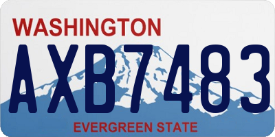 WA license plate AXB7483