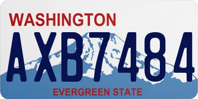 WA license plate AXB7484