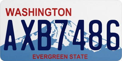 WA license plate AXB7486