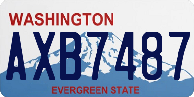 WA license plate AXB7487