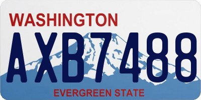 WA license plate AXB7488