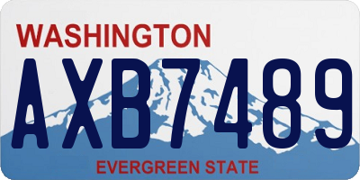 WA license plate AXB7489