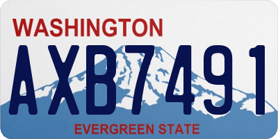 WA license plate AXB7491