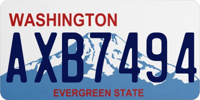 WA license plate AXB7494