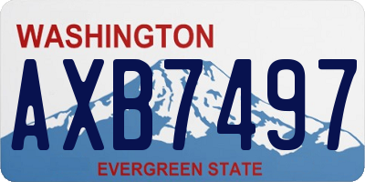 WA license plate AXB7497