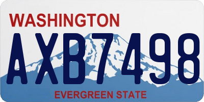 WA license plate AXB7498