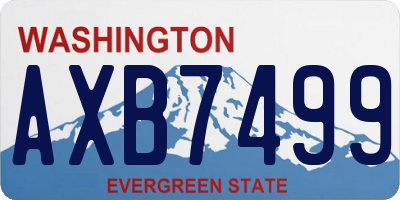 WA license plate AXB7499