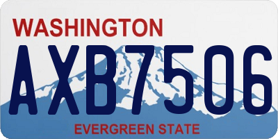 WA license plate AXB7506