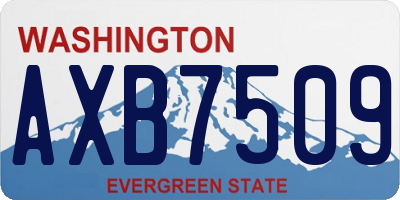 WA license plate AXB7509