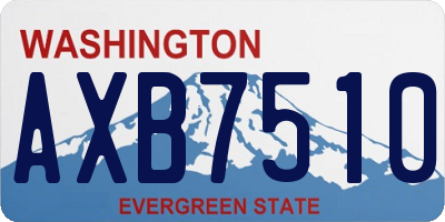 WA license plate AXB7510