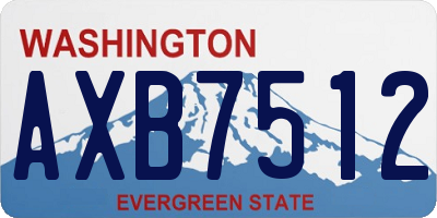 WA license plate AXB7512