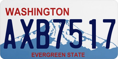 WA license plate AXB7517