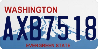 WA license plate AXB7518