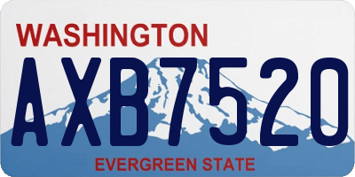 WA license plate AXB7520