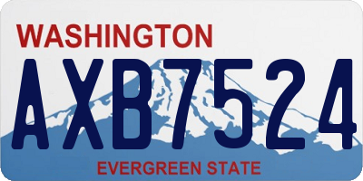 WA license plate AXB7524