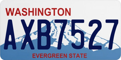 WA license plate AXB7527