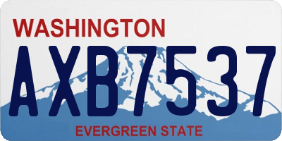 WA license plate AXB7537
