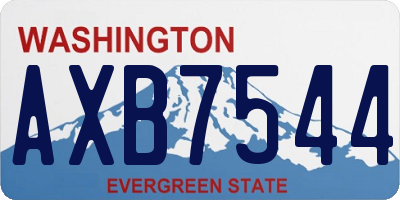 WA license plate AXB7544