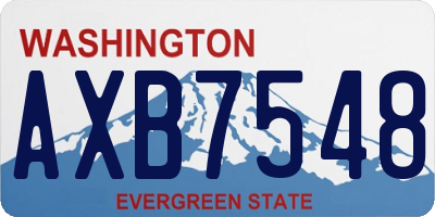 WA license plate AXB7548