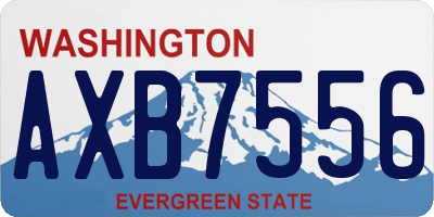 WA license plate AXB7556