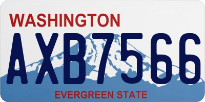 WA license plate AXB7566