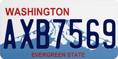 WA license plate AXB7569