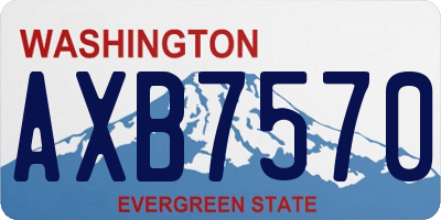 WA license plate AXB7570