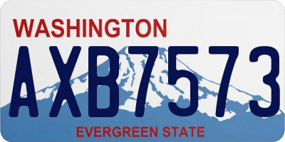WA license plate AXB7573