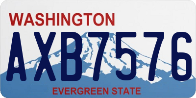 WA license plate AXB7576