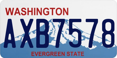 WA license plate AXB7578