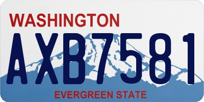 WA license plate AXB7581
