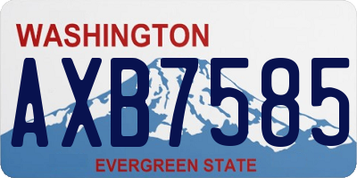 WA license plate AXB7585