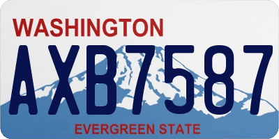 WA license plate AXB7587