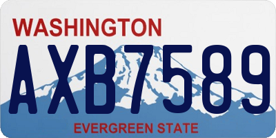 WA license plate AXB7589
