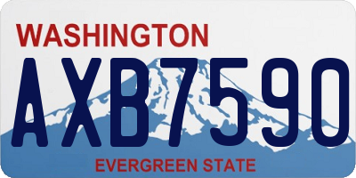 WA license plate AXB7590