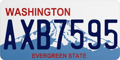 WA license plate AXB7595