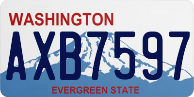 WA license plate AXB7597