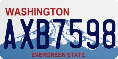 WA license plate AXB7598
