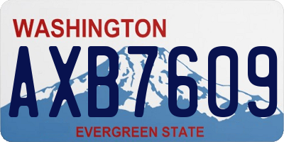 WA license plate AXB7609