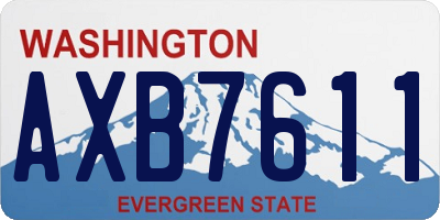 WA license plate AXB7611