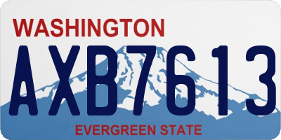 WA license plate AXB7613