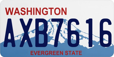 WA license plate AXB7616