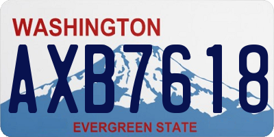 WA license plate AXB7618
