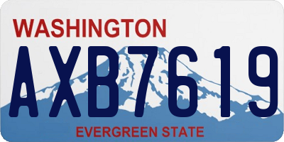 WA license plate AXB7619