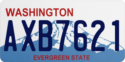 WA license plate AXB7621