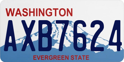 WA license plate AXB7624