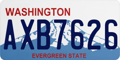 WA license plate AXB7626