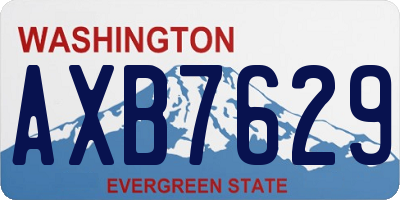 WA license plate AXB7629
