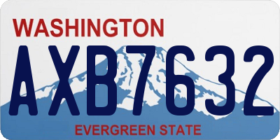 WA license plate AXB7632